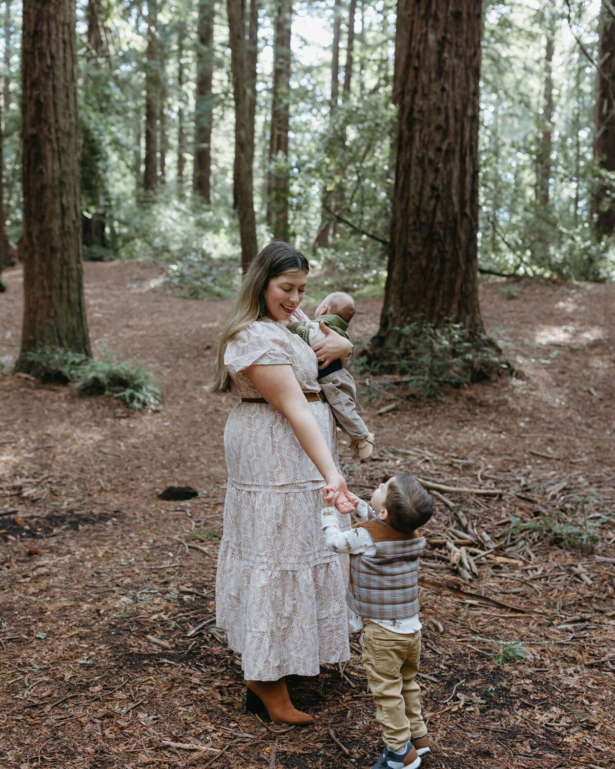Lori Bullock with her two young children